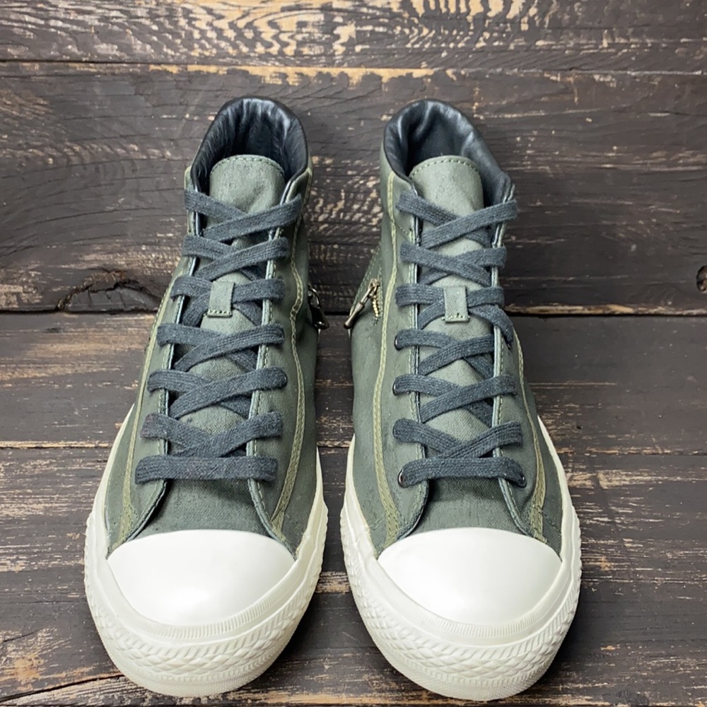 John Varvatos X Converse Green High-Tops Size 9.5 - Picture 2 of 10